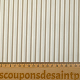 Rudy woven-dyed cotton striped 3 mm taupe white background