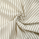 Rudy woven-dyed cotton striped 3 mm taupe white background