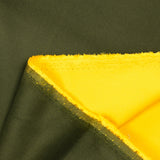 Cotton corduroy 1 mm khaki backing mustard