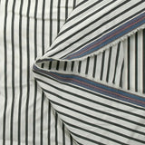 Rudy woven-dyed cotton striped 3 mm black white background