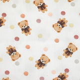 Bear and pea printed cotton stung