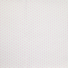 Piqué de coton imprimé coeur rose fond blanc