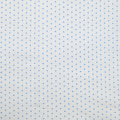 Piqué de coton imprimé coeur bleu fond blanc