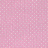 Algodón picado impreso con fondo rosa de lunares