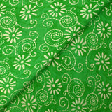 Batik cotton printed Udaipur apple green background