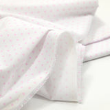 Cotton de algodón estampado Corazón rosa Fondo blanco