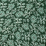 Coton batik imprimé Agra fond vert foncé