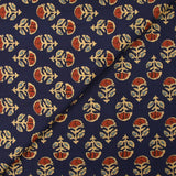 Indian cotton printed Jhansi navy background
