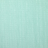 Crépon de polyester effet seersucker vert d'eau