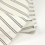 Black striped woven-dyed polycotton, ecru background
