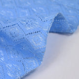 Dentelle polyester losange satiné bleu
