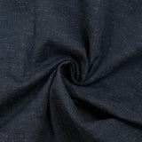 Algodón efecto seersucker jaspeado azul marino y gris