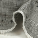 White and gray mottled seersucker effect cotton