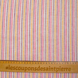 Lin viscose tissé-teint rayé multicolore