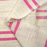 Viscose and cotton striped in pink relief natural ecru background