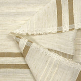 Viscose and cotton striped in relief taupe natural ecru background