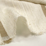 Viscose and cotton striped in relief taupe natural ecru background