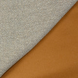 White and camel polyester twill