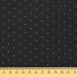 Jersey de coton imprimé pois 1 mm gris fond noir