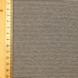 Jersey de coton tissé-teint rayé marron et gris clair