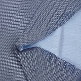 Cotton jersey black harmony print on baby blue background