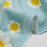 Velvet Jersey Nicky Impresiones Marguerite Fond Ciel