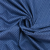 Cotton jersey printed with checkerboard lines, dark blue background