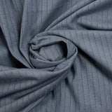 Jersey rayé 7 mm gris