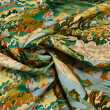 Cotton liberty ® Coastal Landscape green per meter