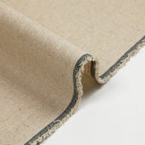 Plain beige viscose linen with twine