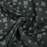 Gabardine 100% cotton Celtic symbol black background