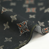 Gabardine 100% cotton Celtic symbol black background