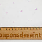 Viscose printed purple signs white background