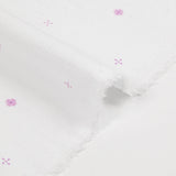 Viscose printed purple signs white background