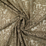 Khaki looped polyester guipure