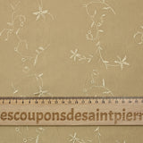 Polyester veil embroidered flowers and foliage sand