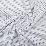 Cotton shirt mini blue flowers white background