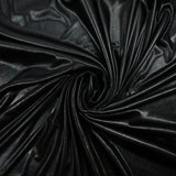 Black iridescent fine coated polyester jersey
