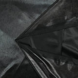 Black iridescent fine coated polyester jersey