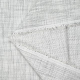 Polycotton poplin woven-dyed gray grid white background