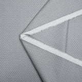 Polycotton poplin jacquard Mathew gray white background