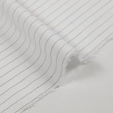 Black striped cotton veil with white background