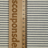 Blue and white stripe woven-dyed cotton voile