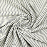 Blue and white stripe woven-dyed cotton voile