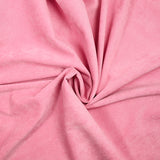 Velours polyester fines côtes rose