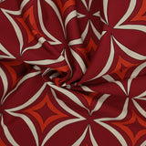 Cotton diamond print burgundy background