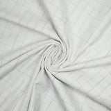 White checkered polycotton poplin