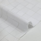 White checkered polycotton poplin