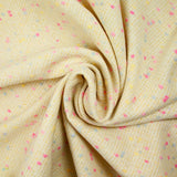 Mezcla de lana tweed confeti rosa y azul fondo amarillo