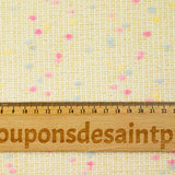 Mezcla de lana tweed confeti rosa y azul fondo amarillo